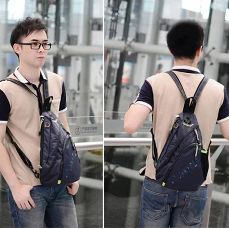 Hot Oxford Rucksack Knapsack Shoulder Men Vintage Travel Single Messenger Chest Bag Cross Body Waterproof Day Pack Backpack