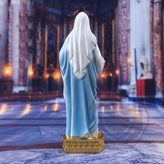 Immaculate Heart Mary Statue Resin Sculpture Decoration Base Figurine Religious Gift Holy Virgin Maria Christian Catholic Crafts