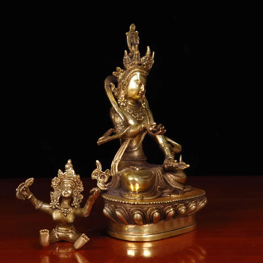 India Tibet Buddhism love God Happy Buddha double major copper Buddha statue home family efficacious safe GOOD LUCK protection