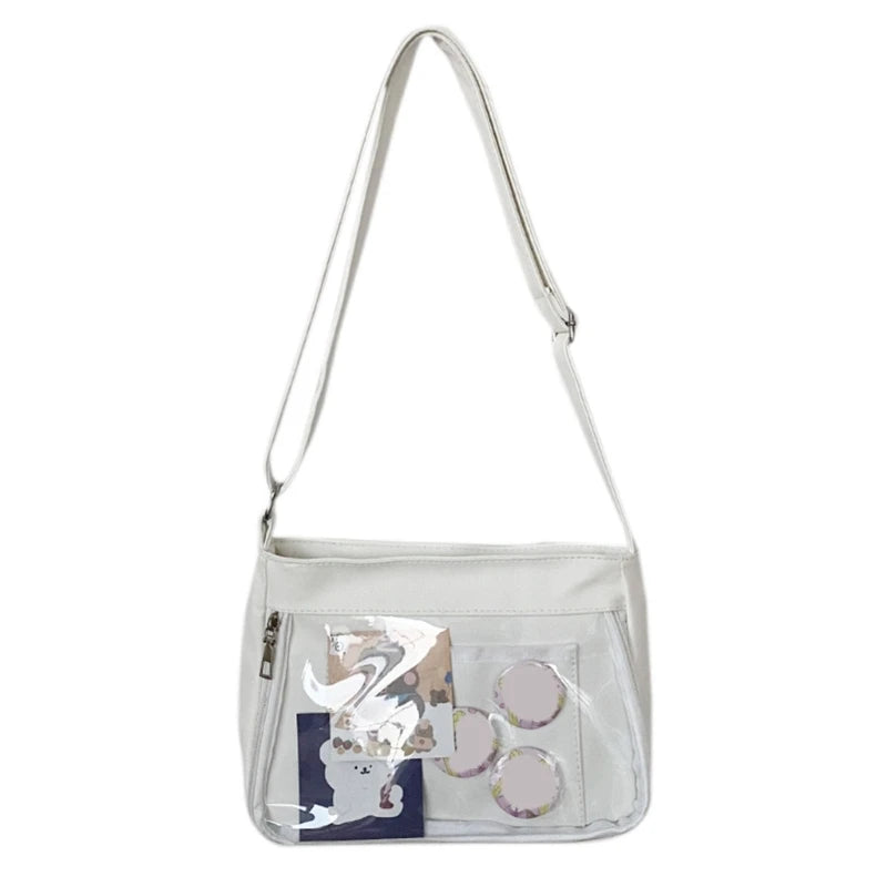 Japanese Harajuku Ita Bag for Women Transparent Pocket Itabag High School Girls