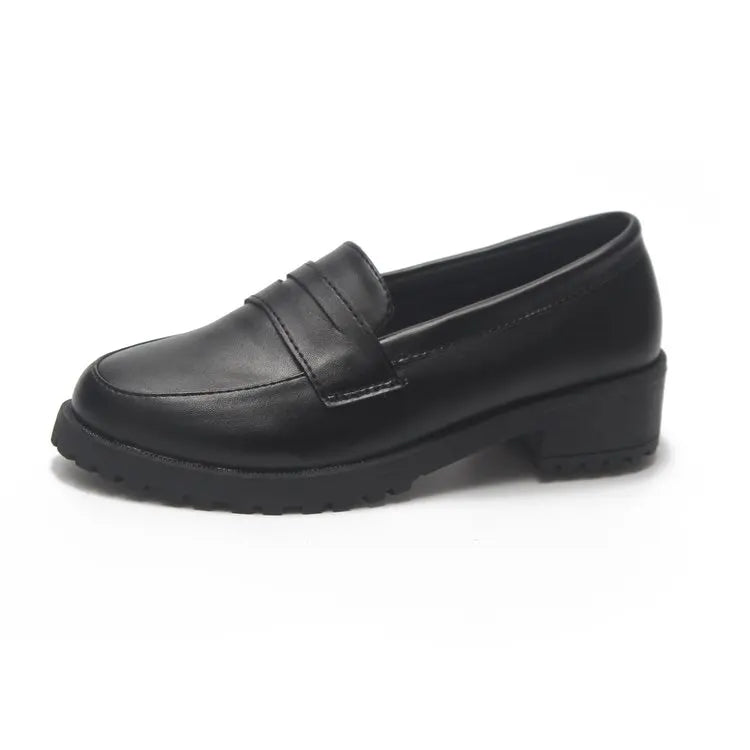 Japanese Student Shoes Girl Lolita Cospaly Shoes Women JK Uniform PU Leather Loafers Casual Shoes