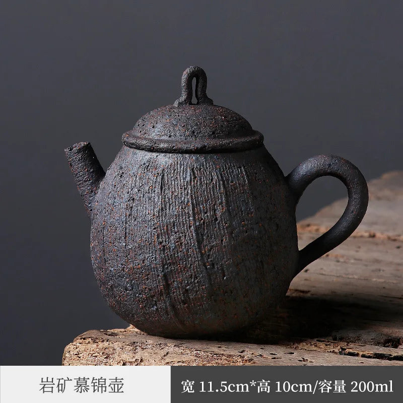 Japanese Style Teapot Course Ceramic Tea Set Tea Making Device Kung Fu Teapot Household Enameled Cast Iron Ball Hole Single Te