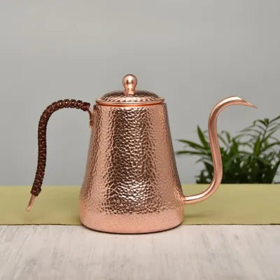 Japanese Tea Kettle Set, Vintage Tea Maker, Infuser, Handmade Coffee Pot, Kongfu Copper Water Jug, Metal Teapot Gift, 750ml
