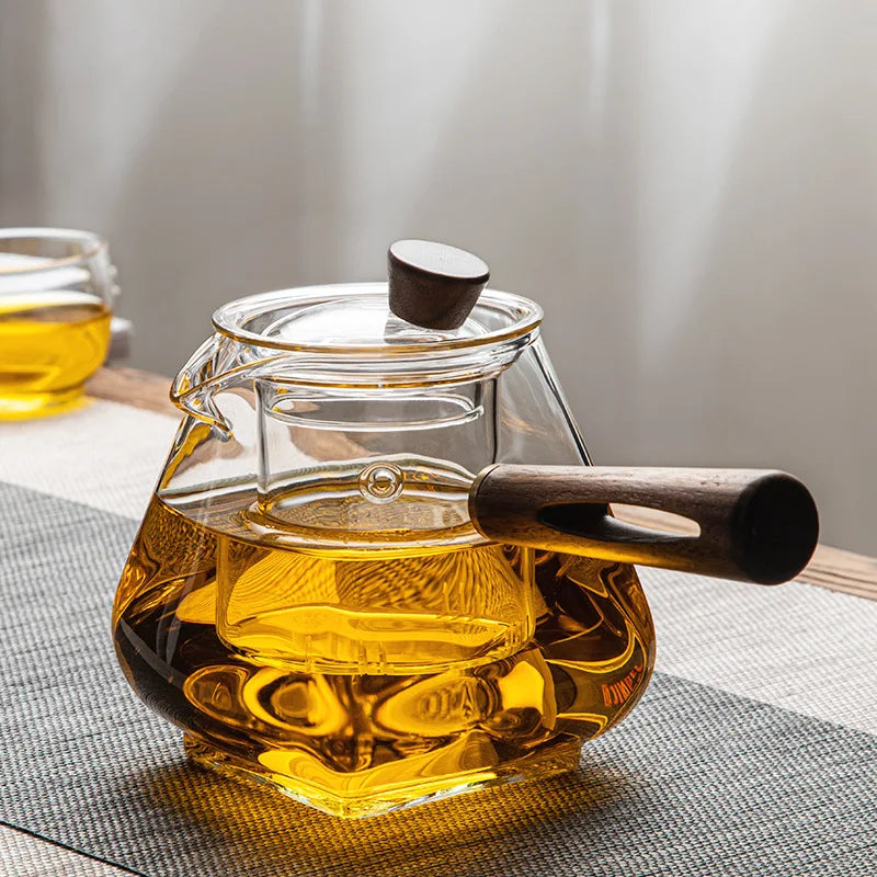 Japanese-style Mufeng, glass teapot, household heat-resistant high temperature, filter liner, flower teapot, tea set, tea maker