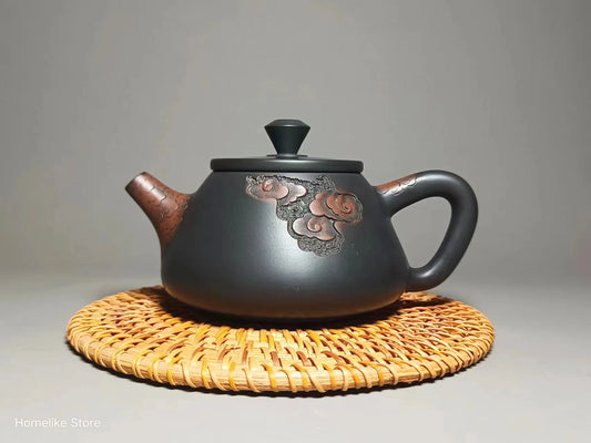 Jianshui Clay Pure Handmade Carving Shipiao TeaPot(Not Yixing Zisha) Ceramic Kung Fu Tea Set Drinkware Tea Ceremony