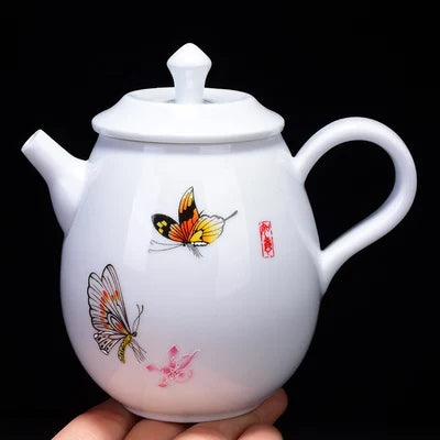 Jingdezhen Ceramic Teapot Celadon Chinese Kungfu Da Hong Pao Green Tea Set Household Handmade Simple Teaware Free Shipping