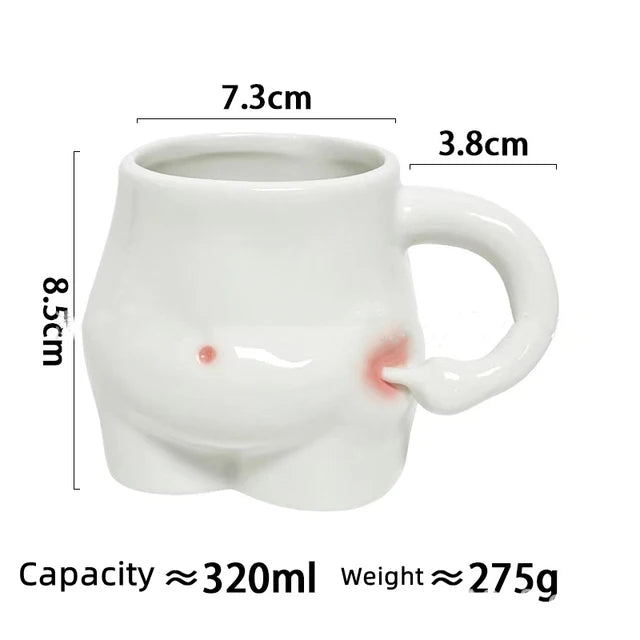 Kawaii Ceramic Mug Cute Coffee Cup Milk Tea Water Cups Creative Pinch Belly Cup Mug Gift Porcelain Drinking Coffee Mugs