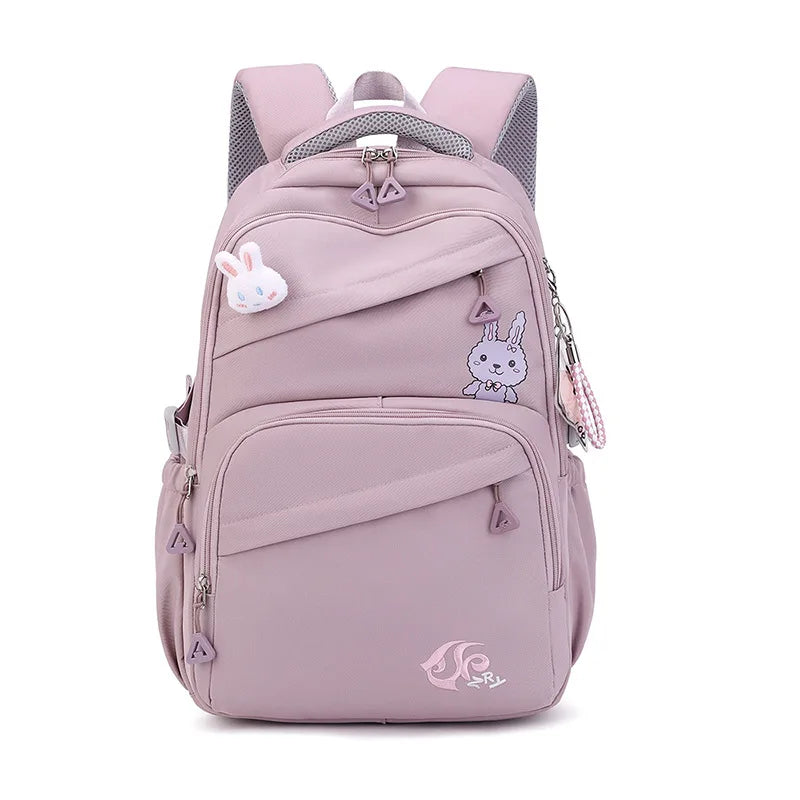 Kawaii rabbit Backpack for Girls School Bags Portability Waterproof Teens College Student Large Travel Shoulder Bag Mochilas
