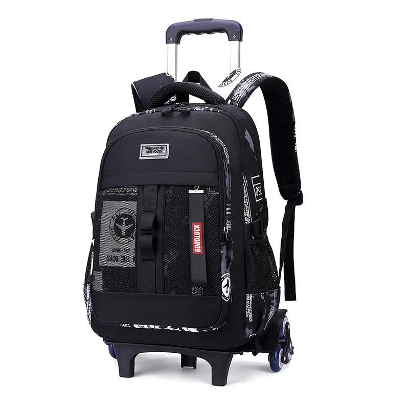 Kids Student Wheeled Backpack School Bags with wheels Rolling Backpack for boy Trolley Book Bag Travel Trolley backpack Luggage