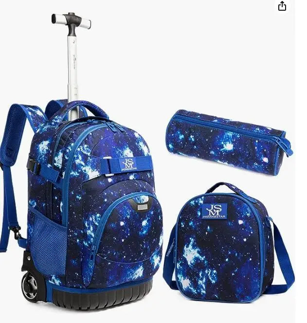 Kids Travel Trolley Bag wheels for teenagers School Trolley Backpack Sets For Boys Carry-on hand Rolling Luggage Suitcase Bags