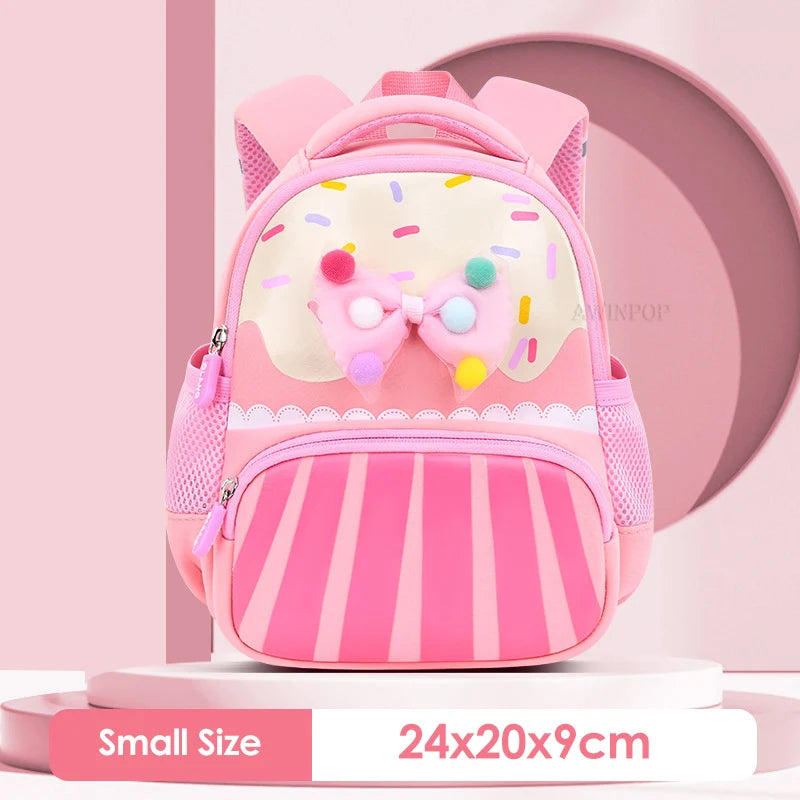 Kindergarten Children School Bags for Kids Cartoon Cute Candies Bowknot School Backpack Girls Kawaii Backpack Mochilas Escolares