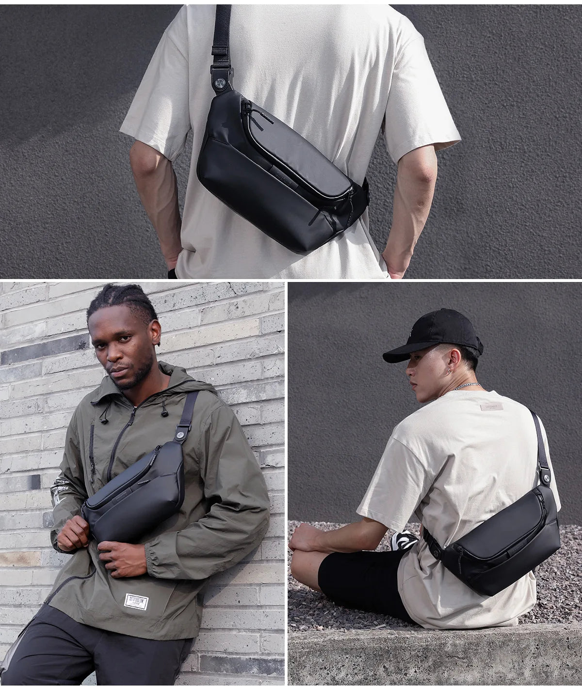 Kingsons Brand New Crossbody Bag Anti-Theft Shoulder Messenger Male Chest Pack Short Trip Bosom Worker 7 Inch Tablet DropShip