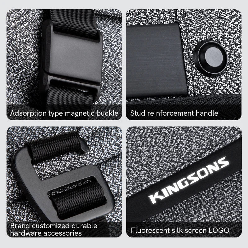 Kingsons Messenger Bag Tide Brand Tooling Sports Messenger Bag Multifunctional Men's bag Shoulder Bag Chest Bag Women