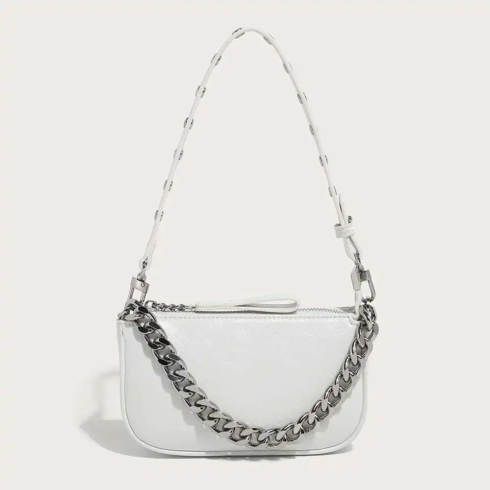 Korean Chic Niche Casual Underarm Shoulder Bag Fashion Chain Designer Commuter Handbags Simple All-match Purses Clutch Bolsas
