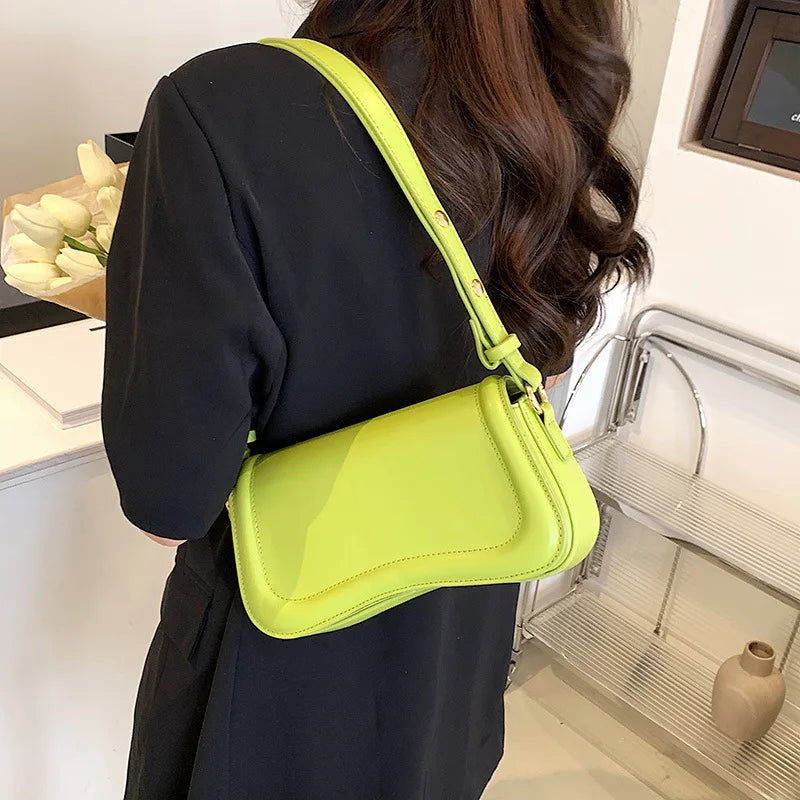 Korean Chic Niche Commuter Elegant Underarm Shoulder Bag All-match Fashion PU Leather Small Square Bags Female Handbags Bolsas
