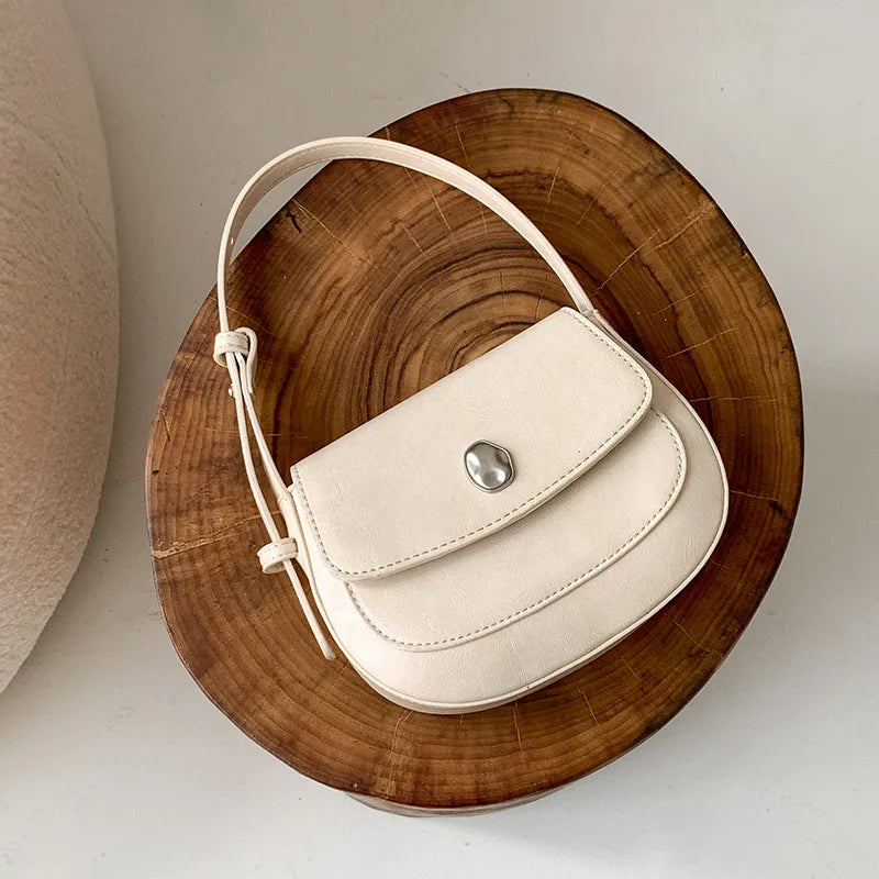 Korean Chic Vintage Underarm Shoulder Bag Casual Commuter All-match Handbags Female Niche Designer Light Luxury Bolsas Mujer