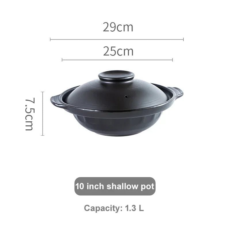 Korean Pot casserole pottery pot soup pot steamed rice braised chicken rice and heat resistant pot Claypot rice Gas Claypot