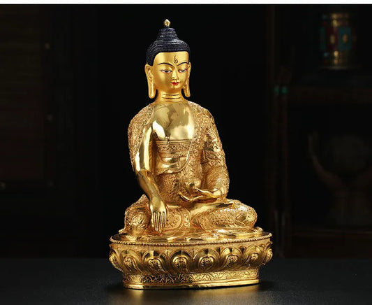 LARGE Wholesale Buddhist supplie Buddhism Thailand India family protection holy Sakyamuni Gilded Buddha Copper GOOD statue