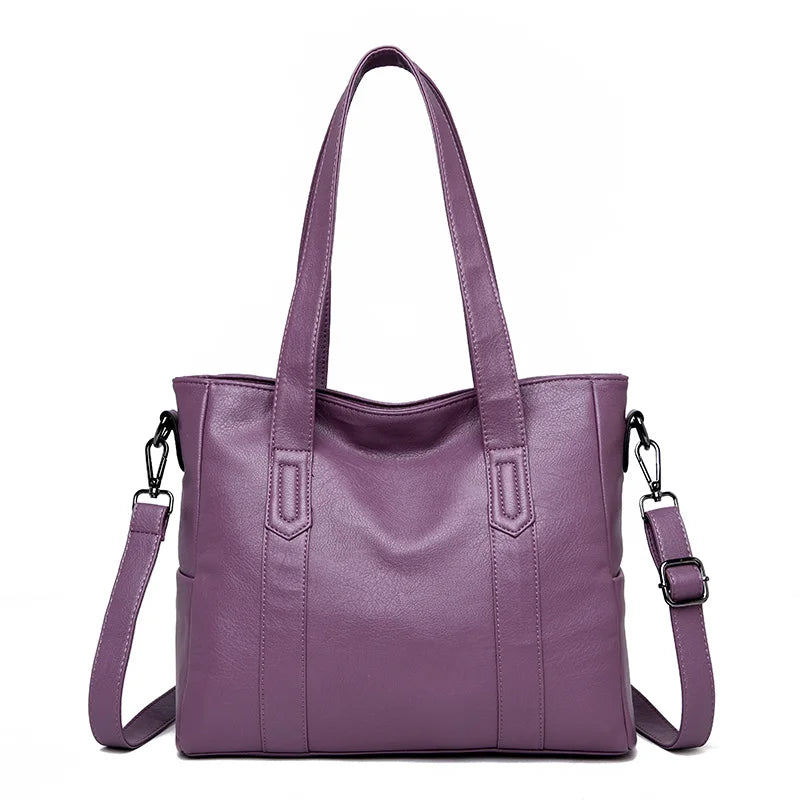 LONOOLISA New Woman Bag 2019 Leather Luxury Handbags Women Bags Designer Crossbody Bags For Women Tote Bolsa Feminina Sac A Main