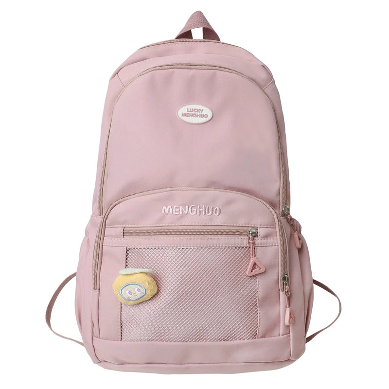 Ladies Mesh Leisure Waterproof Bag Girl Travel Book Backpack Nylon Fashion Female Cute College Backpack Women Laptop School Bags