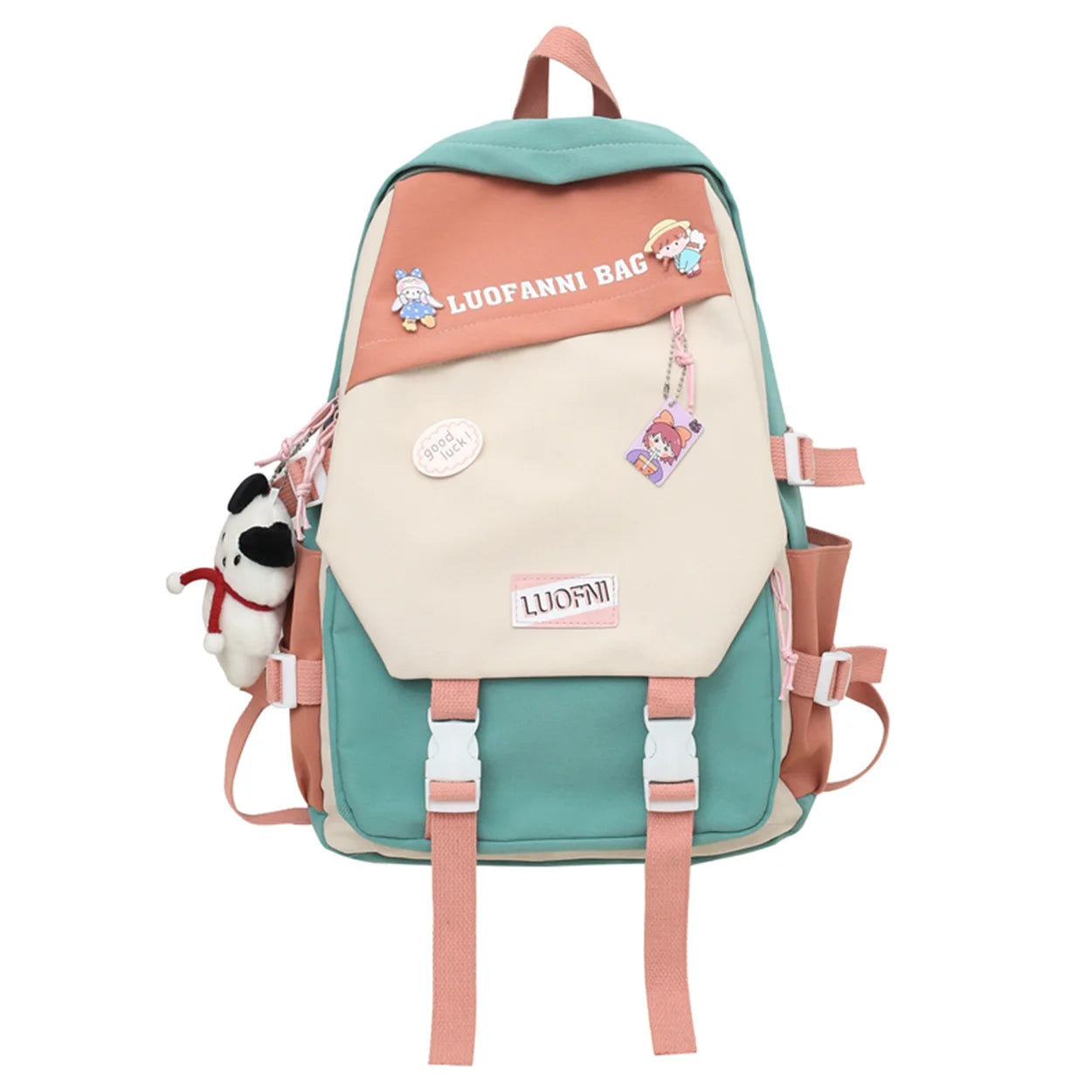 Lady Badge Kawaii Women Waterproof Laptop Book SchoolBag Girl Nylon Student Backpack Fashion Female Travel College Backpack Cute