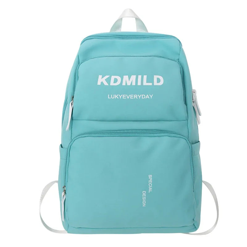 Lady Male White Book Bag Cool Trendy Laptop College Backpack Fashion Boy Girl School Bag Men Women Travel Student Backpack Nylon