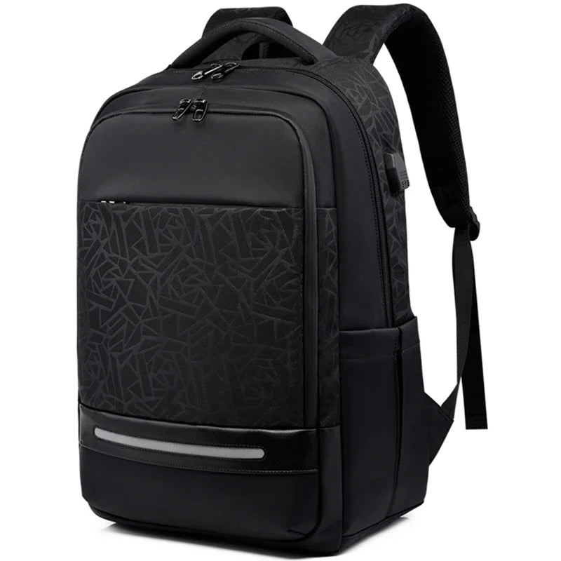 Laptop Casual Backpack for Men 17 Inch,Slim Waterproof Travel Rucksack with USB Charging Port,Anti-Theft Large Work Computer Bag
