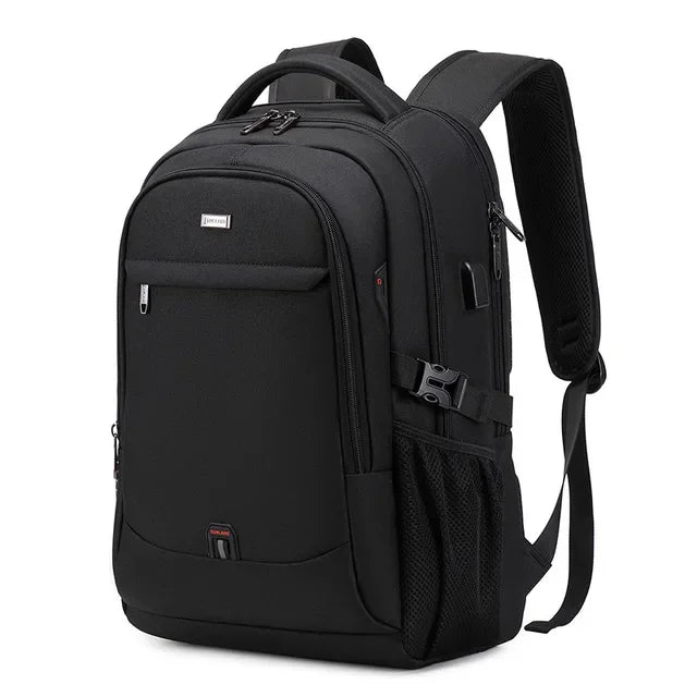 Laptop For Men 17.3''Large Capacity USB Port Business Backpack Oxford Wear-resistant Waterproof Travel Bag