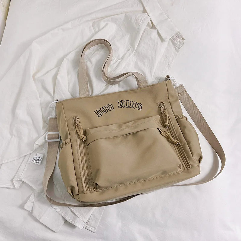 Large Capacity Canvas Women Tote Bags Fashion Female Shoulder Bag Commuting Carrying Bag Casual Designer Handbag Shopper Bag