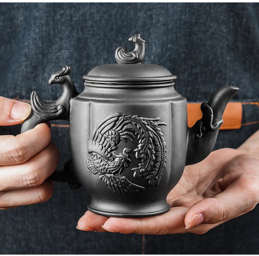 Large Capacity Kungfu Tea Set, Purple Clay Teapot, Built-in Stainless Steel Filter Teapot, Household Single Pot, Large Capacity