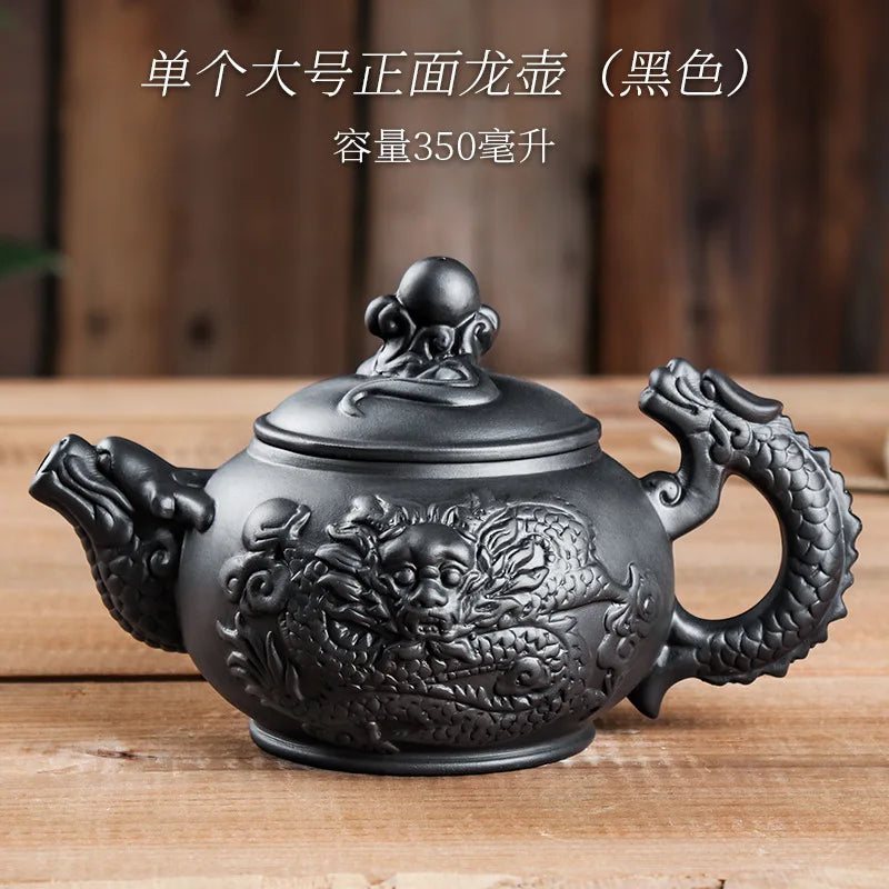Large Capacity Purple Sand Teapot Household Kung Fu Cup Yixing Zhu Ni Plum Blossom Pot Large Tea Pot Ceramic Kettle
