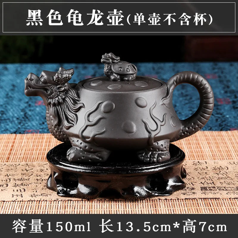 Large Capacity Purple Sand Teapot Household Kung Fu Cup Yixing Zhu Ni Plum Blossom Pot Large Tea Pot Ceramic Kettle