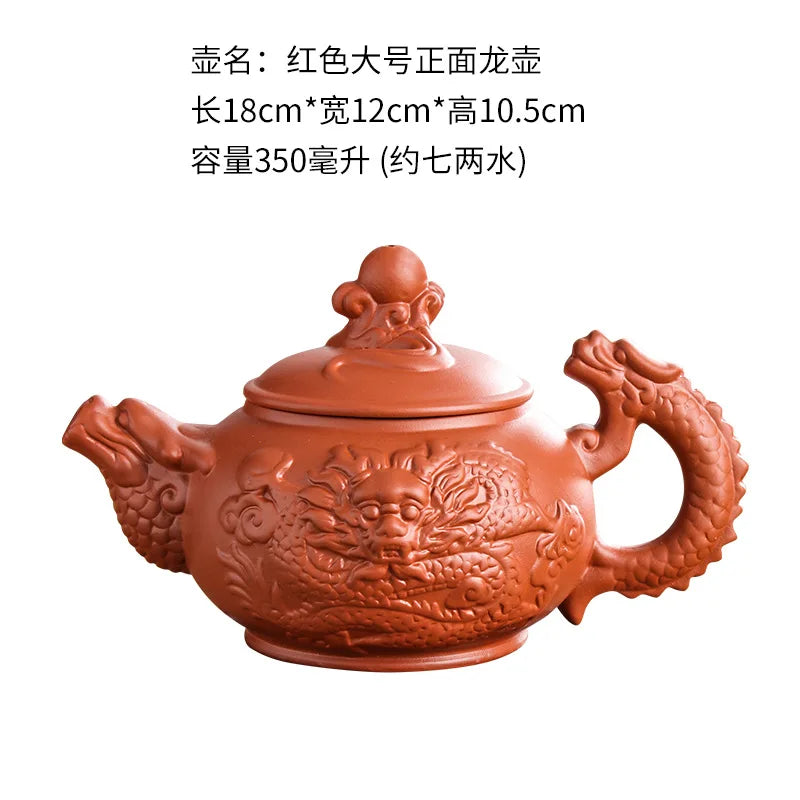 Large Capacity Purple Sand Teapot Household Kung Fu Cup Yixing Zhu Ni Plum Blossom Pot Large Tea Pot Ceramic Kettle