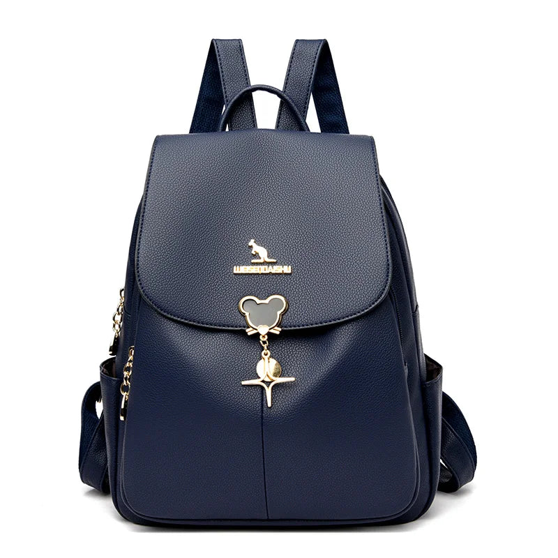 Large Capacity Women Backpack Purses High Quality Leather Female Vintage Bag School Bags Travel Bagpack Ladies Bookbag Rucksacks