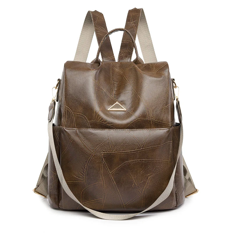 Large Capacity Women Backpack Purses High Quality Leather Female Vintage Bag School Bags Travel Bagpack Ladies Bookbag Rucksacks