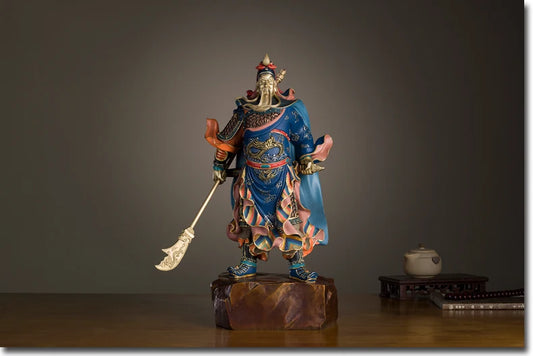 Large # HOME OFFICE SHOP Company Talisman Money Drawing TOP Martial God of wealth Guan gong Guan di FENG SHUI statue