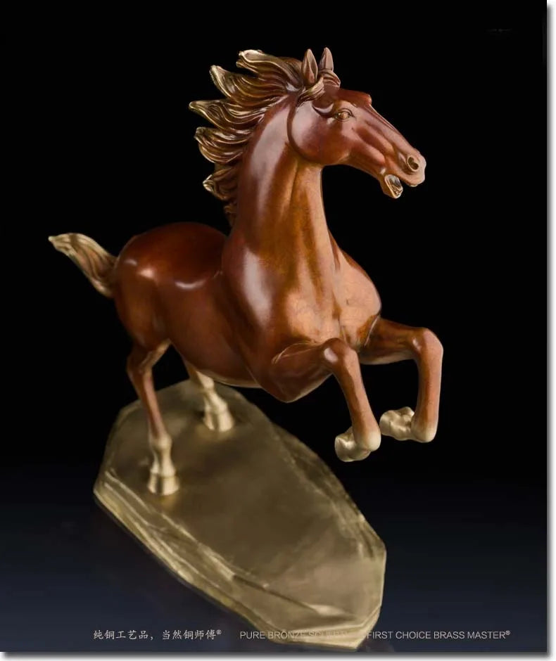 Large High grade 5A HOME Store business Mascot efficacious Talisman Recruit money Wealth Success HORSE bronze statue gift