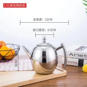 Large Stainless Steel Teapot with Filter and Electromagnetic Oven Use Hotel and Restaurant Stainless Steel Teapot with Filter