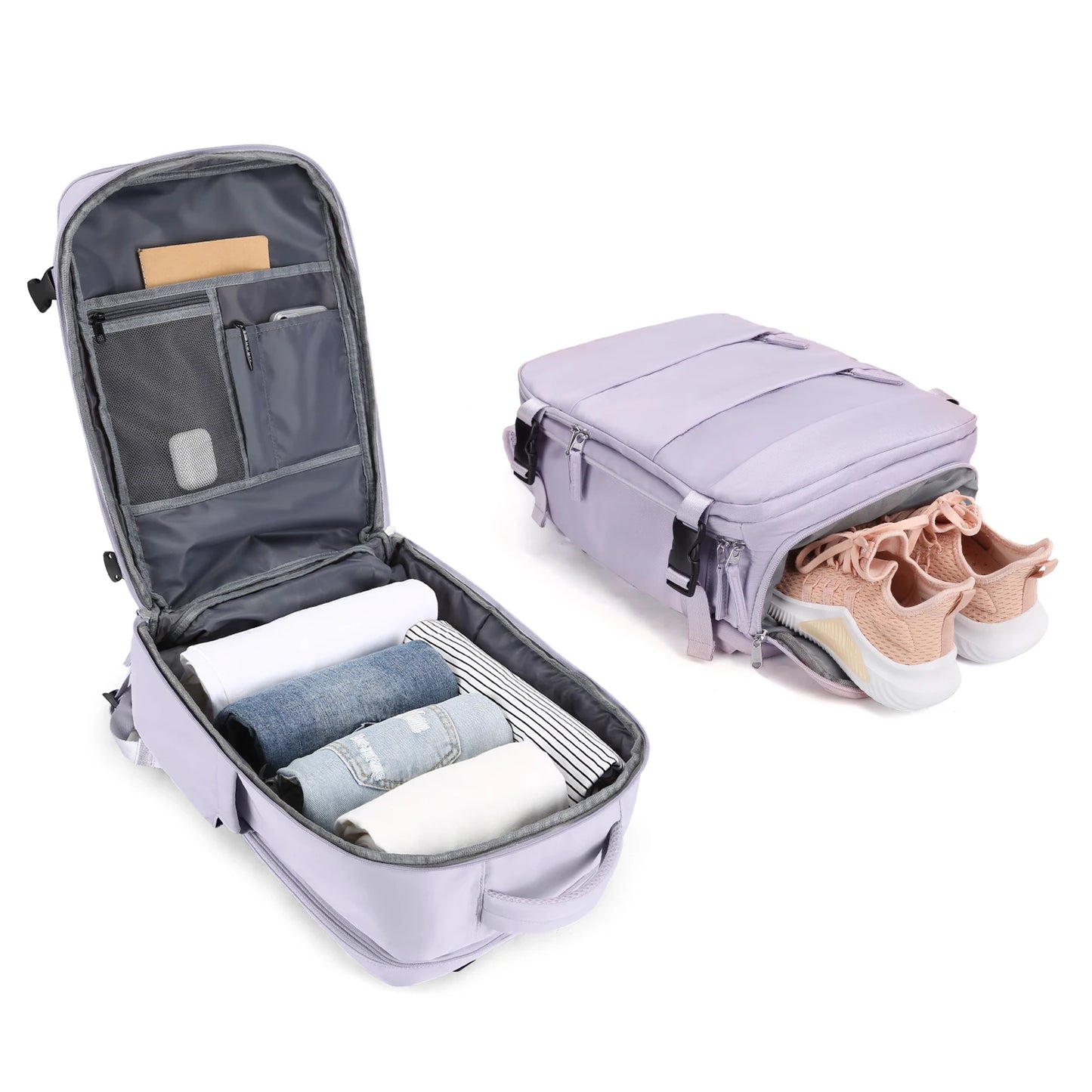 Large Travel Backpack Women, Carry On Hiking Back Pack Waterproof Outdoor Sports Rucksack Casual Daypack School Bag Fit