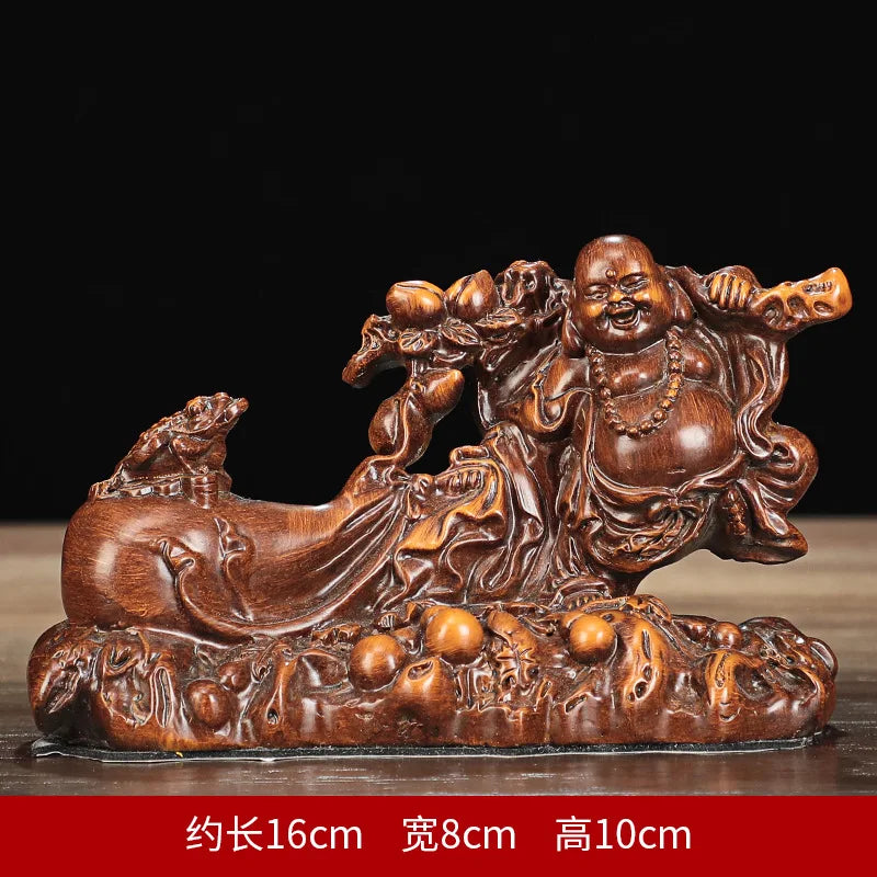 Laughing Buddha Modern Art Sculpture Crafts Maitreya Statue Resin Home Decor Accessories Ornaments Car Decoration Gifts