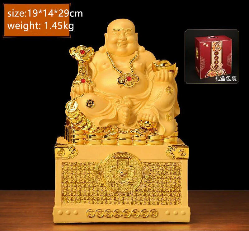 Laughing Buddha's Decoration To Recruit Money Handmade Statue Maitreya Wine Cabinet Porch Home Decoration