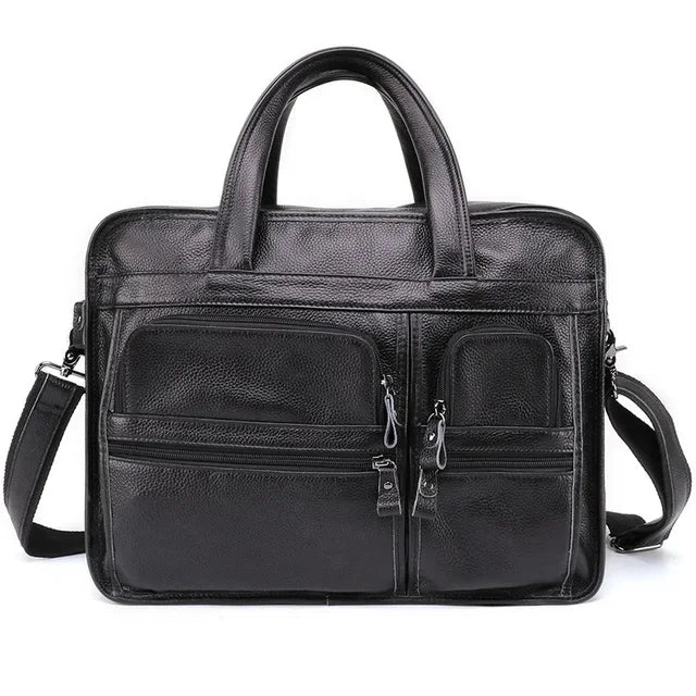 Leather ’ s Briefcase Casual Business Tote s Shoulder Crossbody s Men Handbag Large Travel Laptop Bag