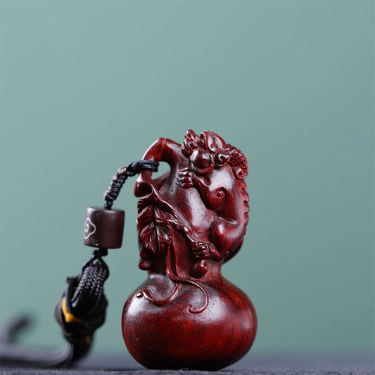 Lobular Rosewood Real Wood Wood Sculpture Brave Troops Feng Shui Traditional Chinese Home Décor Collection Rich Wood Statue Coll