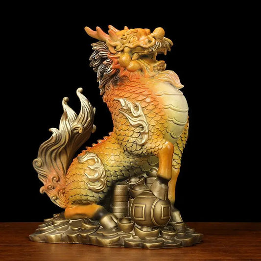 Lucky Pixiu /Unicorn Ornaments Living Room Decor Feng Shui Home Decor Craft Statues Sculptures Craft Figurines Gift