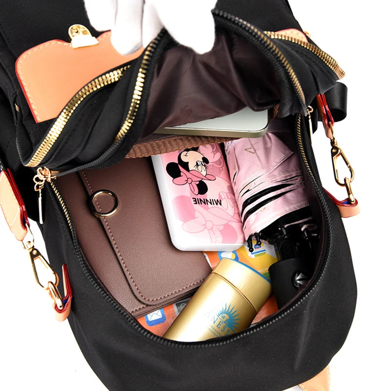 Luxury Designer Women's Backpack with High Aesthetic Value Trendy School Student Bag Large Capacity Waterproof Nylon Travel Bags