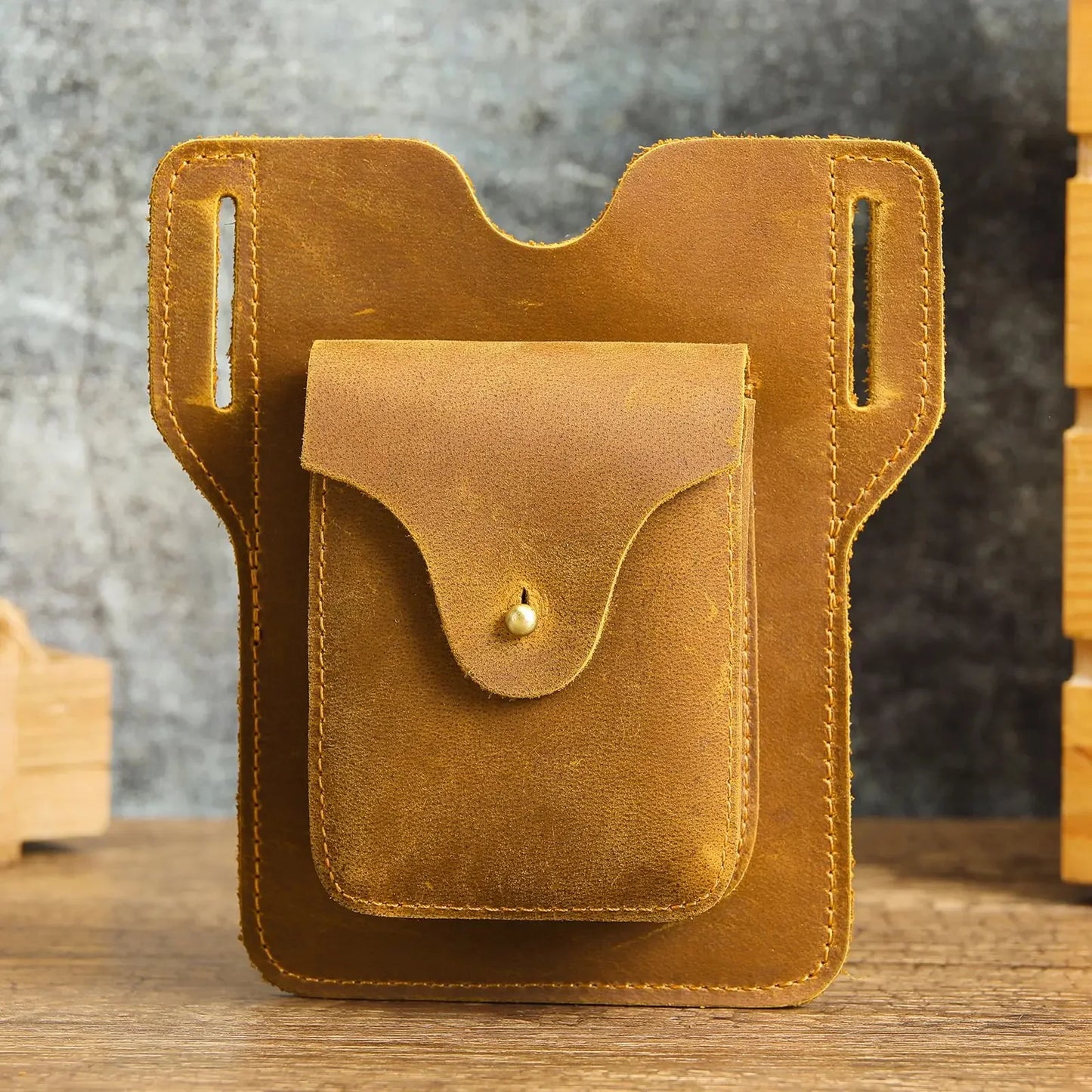 Luxury Genuine Leather Belt Clip Case Men Travel Waist For Mobile Phone Bag Cellphone Loop Holster Pouch Cover