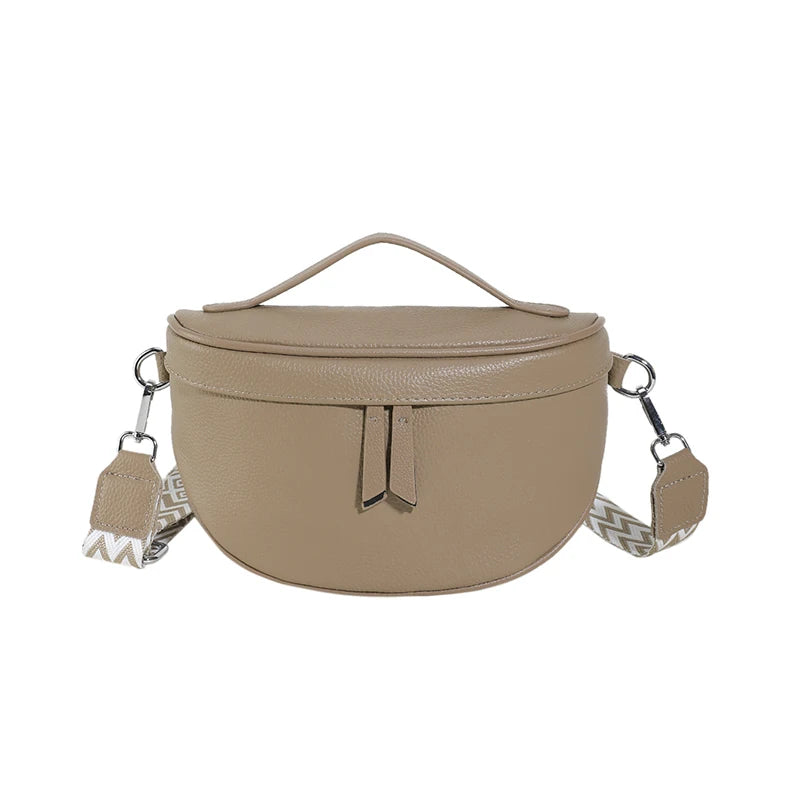 Luxury Genuine Leather Woman Chest Bag High Quality Cow Leather Women's Crossbody Bag With Small Purse Female Handbags Waist Bag