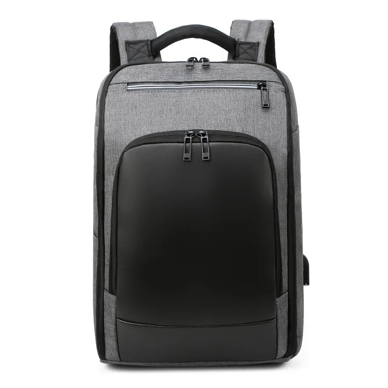 Luxury Men's Backpack Waterproof 15.6“ Laptop Bag Black Bagpack Boy Teen College Schoolbag Male Business Bag Computer Rucksack