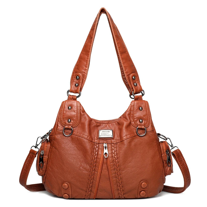 Luxury Soft Leather Handbags Women's Bags New Fashion High Quality Woman Messenger Bag Designer Famous Brand Women Shoulder Tote