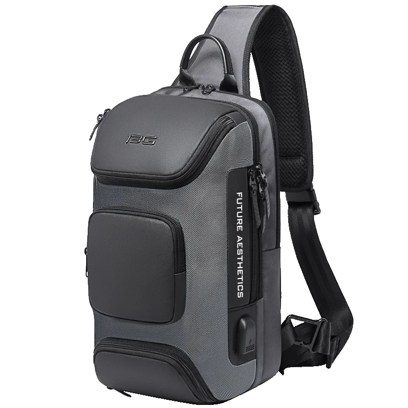 Man Bag Fashion Chest Bag USB Multifunction Crossbody Bag for Men Shoulder Messenger Bags Male Waterproof Short Trip Bag
